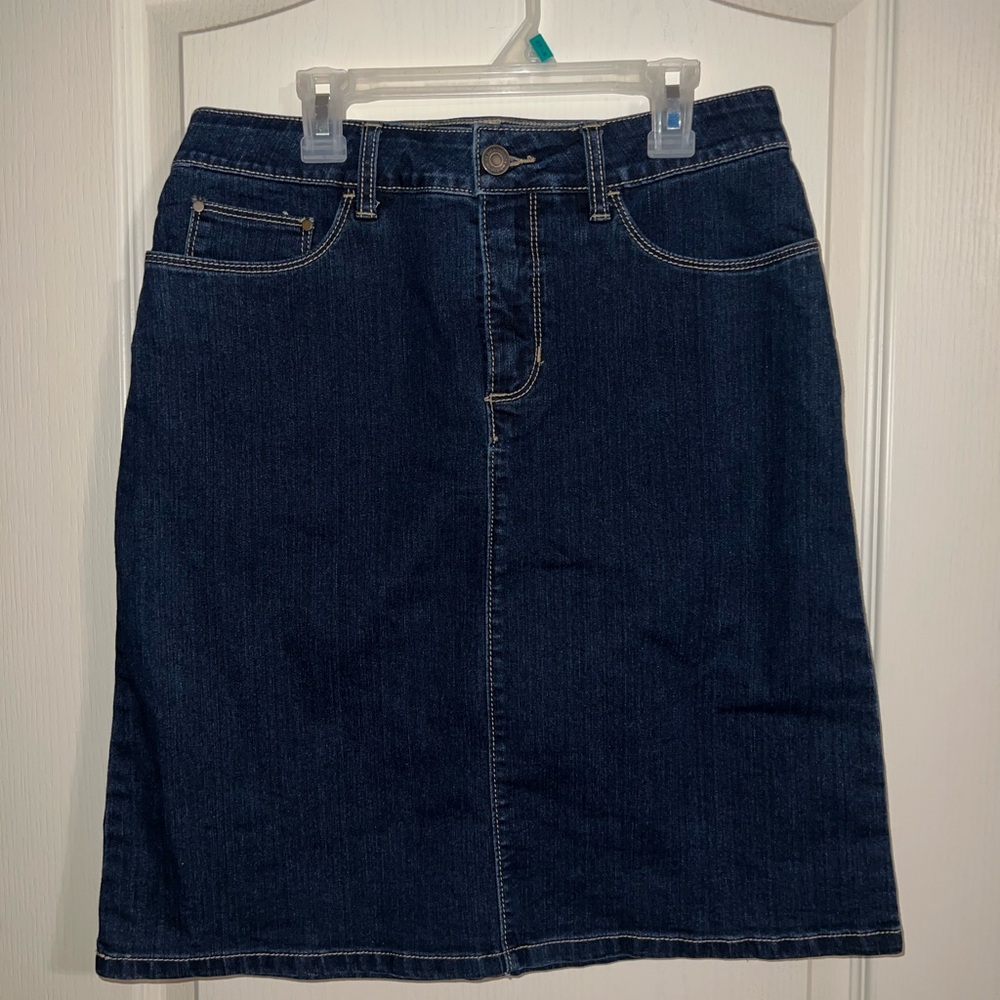 Croft & Barrow Dark Blue Denim Skirt